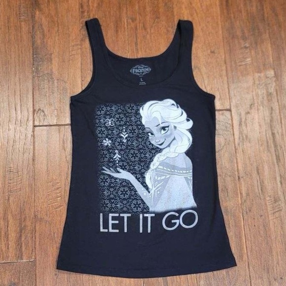 Frozen Black Tank Top with Elsa Graphic - Picture 11 of 11